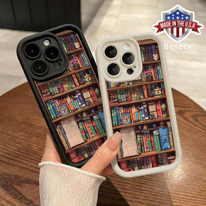 🔥LAST DAY 49% OFF📚Cartoon Bookshelf Pattern TPU Phone Case for iPhone