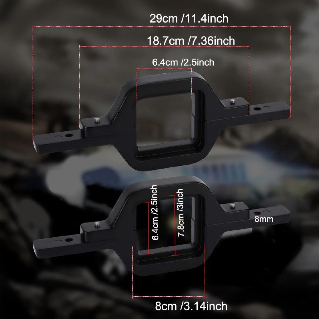 4 Inch 60W LED Pods with Tow Hitch Mounting Bracket