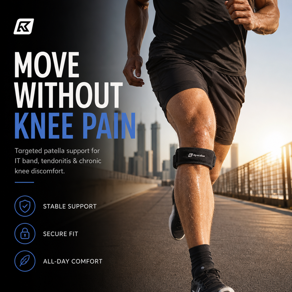 🦵 52% OFF NOW! 🏃 Sports Patella Brace – Adjustable strap & breathable neoprene – Relieves knee pain, stabilizes patella – perfect for running, gym or daily wear 💪