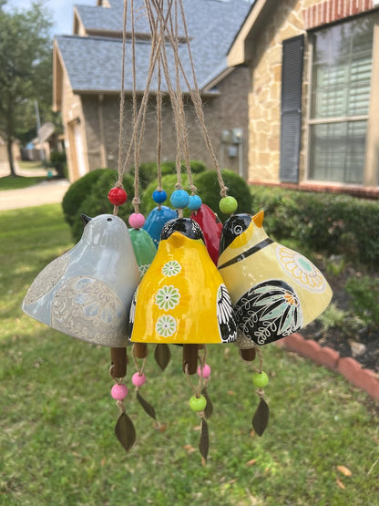Hand-Painted Ceramic Bird wind Chimes (Handmade by Jordan Maynard®)-Buy 2 Free Shipping