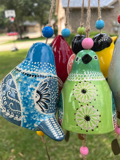 Hand-Painted Ceramic Bird wind Chimes (Handmade by Jordan Maynard®)-Buy 2 Free Shipping