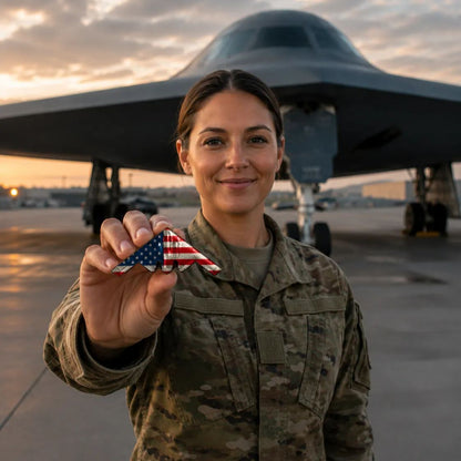 Spirit of ’76 B-2 Stealth Bomber Challenge Coin – 250th Anniversary Patriotic Collectible