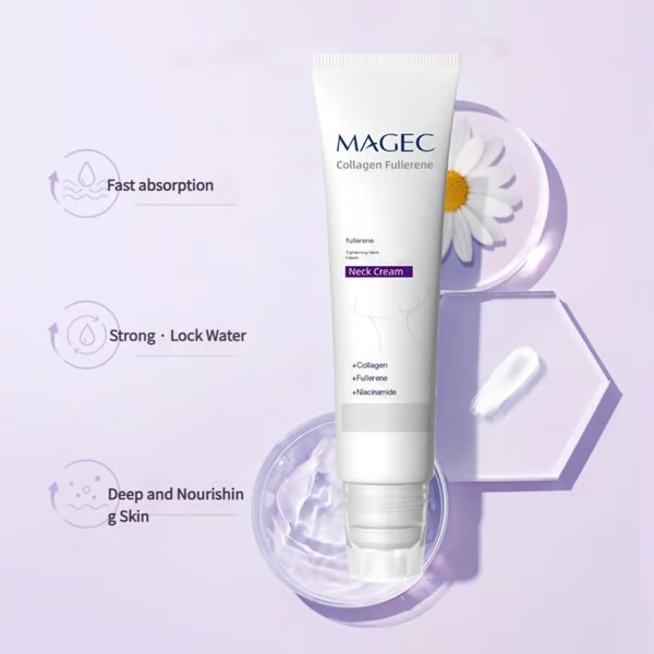 2026 Roller Massage Neck Cream 🧴 Collagen & Hyaluronic Acid | Firms Neck, Reduces Wrinkles & Double Chin