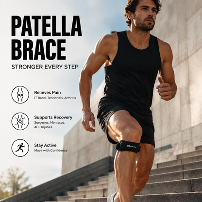 🦵 52% OFF NOW! 🏃 Sports Patella Brace – Adjustable strap & breathable neoprene – Relieves knee pain, stabilizes patella – perfect for running, gym or daily wear 💪