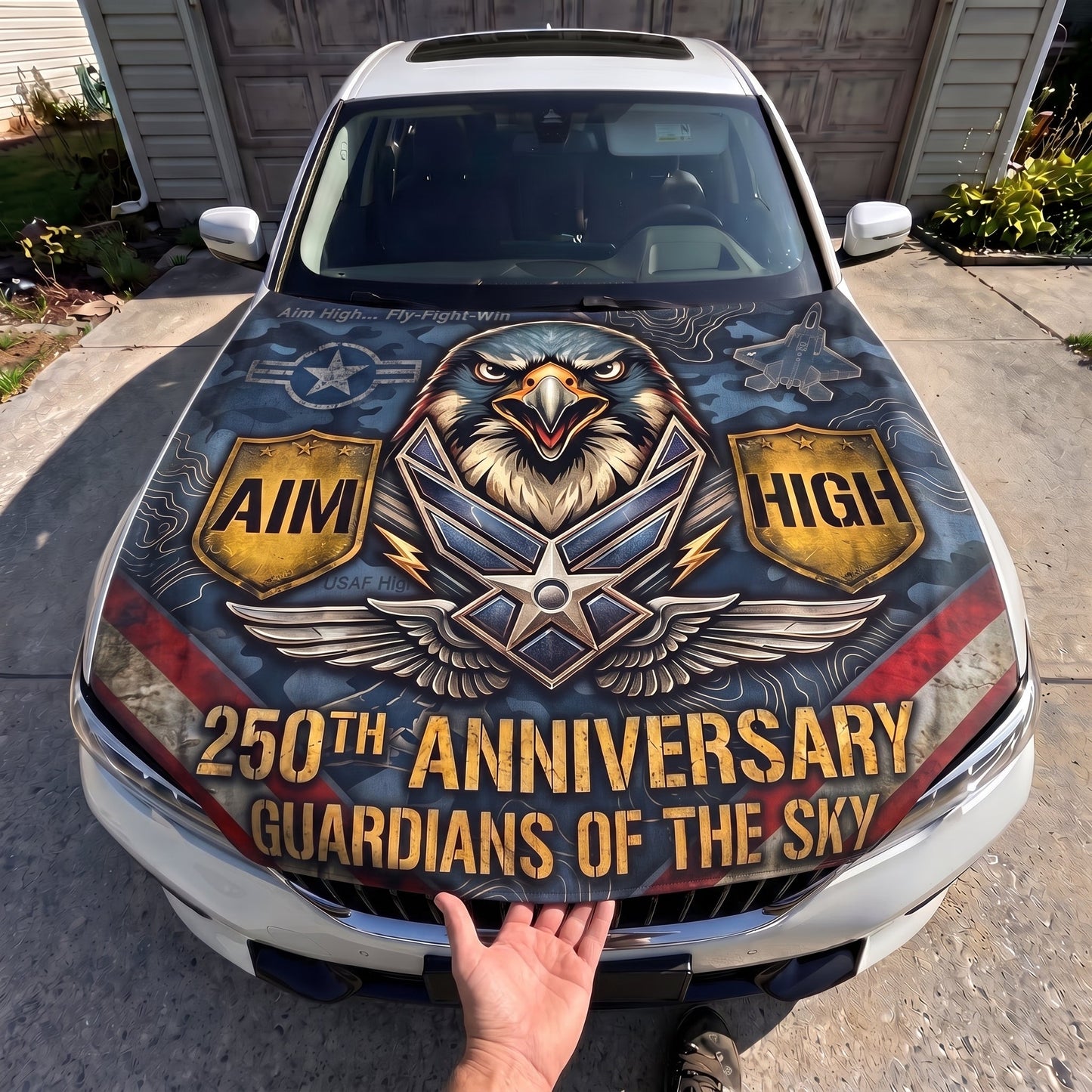 🎖️ Last-Day Big Discounts 🇺🇸 250th Anniversary Military Tribute Hood Flag Cover