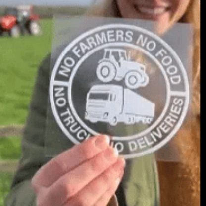 ⚡⚡50% RABATT!!! 🚜Auto-Aufkleber: 🌾Keine Bauern, keine Lebensmittel – keine LKWs, keine Lieferungen🚛